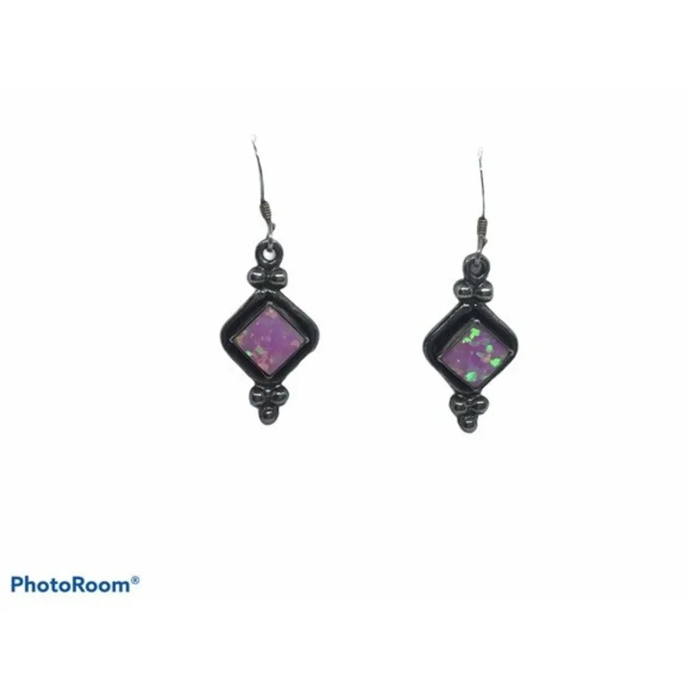 Sterling Silver Pink Earrings